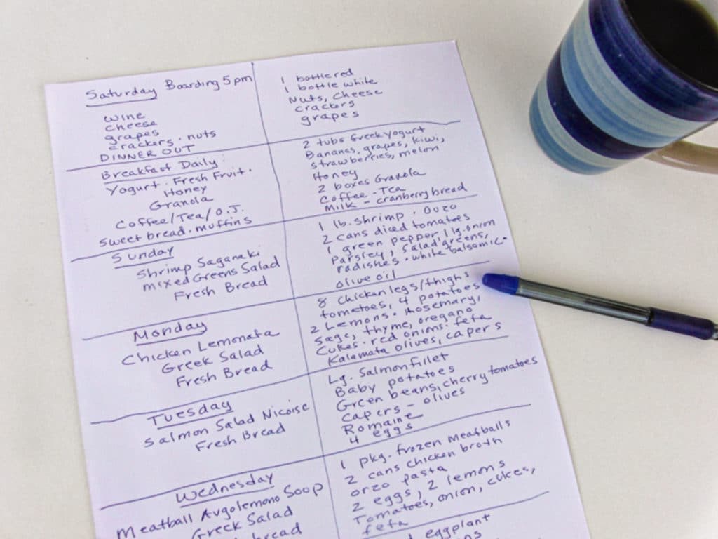planning sheet